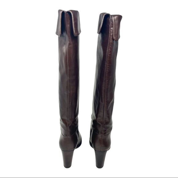 NEW FED Tall Brown Leather Heeled Boots Size 37 - Picture 6 of 10